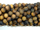 Matte Tiger Eye, 8mm Round Beads-Gems: Round & Faceted-BeadBeyond