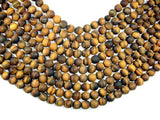 Matte Tiger Eye, 10mm Round Beads-Gems: Round & Faceted-BeadBeyond