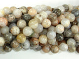 Bamboo Leaf Agate, 8mm (8.3 mm) Round Beads-Gems: Round & Faceted-BeadBeyond