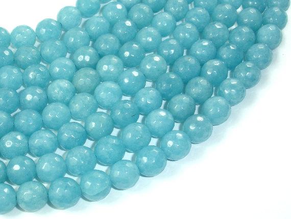 Blue Sponge Quartz Beads, 10mm Faceted Round Beads-Gems: Round & Faceted-BeadBeyond