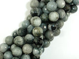 Hawk Eye, 12mm Faceted Round Beads-Gems: Round & Faceted-BeadBeyond