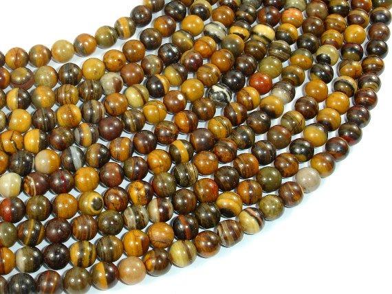 Iron Zebra Jasper Beads, 6mm Round Beads-Gems: Round & Faceted-BeadBeyond