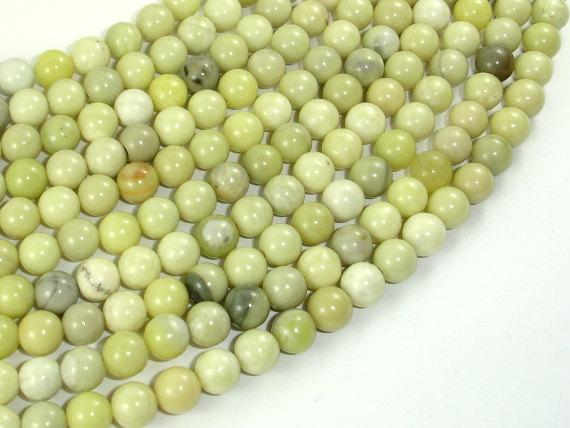 Butter Jade Beads, 6mm Round Beads-Gems: Round & Faceted-BeadBeyond