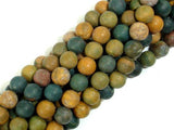 Matte Ocean Jasper, 6mm, Round beads-Gems: Round & Faceted-BeadBeyond