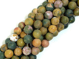 Matte Ocean Jasper, 8mm Round beads-Gems: Round & Faceted-BeadBeyond