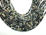 Black Silver Leaf Jasper, 6mm (6.5mm) Round Beads-Gems: Round & Faceted-BeadBeyond