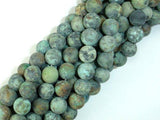 Matte African Turquoise, 8mm Round Beads-Gems: Round & Faceted-BeadBeyond