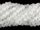 Crackle Clear Quartz Beads, 6mm Round Beads-Gems: Round & Faceted-BeadBeyond
