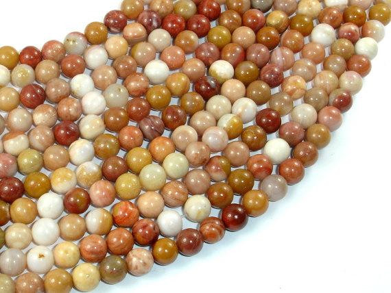 Petrified Wood, 6mm Round Beads-Gems: Round & Faceted-BeadBeyond