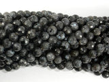 Black Labradorite, Larvikite, 6mm Faceted Round Beads, 14 Inch-Gems: Round & Faceted-BeadBeyond