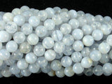 Blue Chalcedony Beads, Blue Lace Agate Beads, Round, 6mm-Gems: Round & Faceted-BeadBeyond