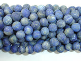 Matte Natural Lapis Lazuli Beads, 8mm Round Beads-Gems: Round & Faceted-BeadBeyond