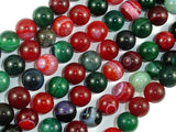 Banded Agate Beads, Multi Colored, 10mm-Agate: Round & Faceted-BeadBeyond