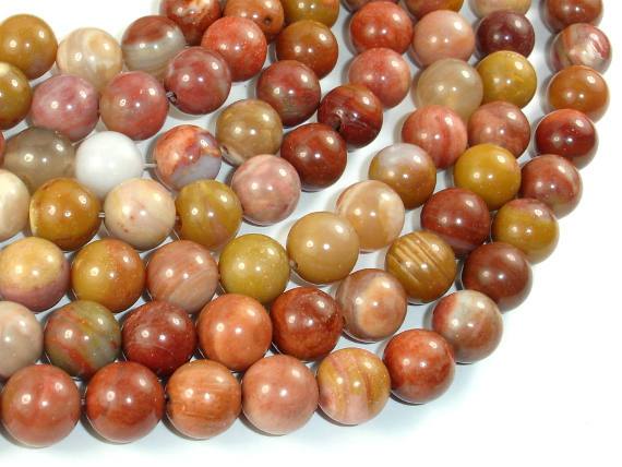 Petrified Wood, 10mm Round Beads-Gems: Round & Faceted-BeadBeyond