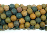 Matte Ocean Jasper, 6mm, Round beads-Gems: Round & Faceted-BeadBeyond