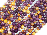 Rain Flower Stone, Purple, Yellow, 6mm Round Beads-Gems: Round & Faceted-BeadBeyond