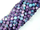 Rain Flower Stone Beads, Blue, Purple, 6mm Round Beads-Gems: Round & Faceted-BeadBeyond