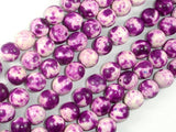 Rain Flower Stone, Purple, White, 10mm Round Beads-Gems: Round & Faceted-BeadBeyond