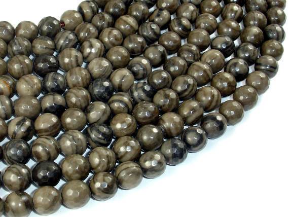 Coffee Jasper, 8mm Faceted Round Beads-Gems: Round & Faceted-BeadBeyond