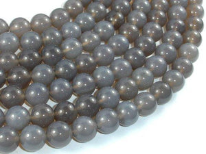 Gray Agate, 10mm Round Beads-Gems: Round & Faceted-BeadBeyond