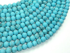 Matte Howlite Turquoise Beads, 6mm Round Beads-Gems: Round & Faceted-BeadBeyond