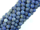 Matte Natural Lapis Lazuli Beads, 8mm Round Beads-Gems: Round & Faceted-BeadBeyond