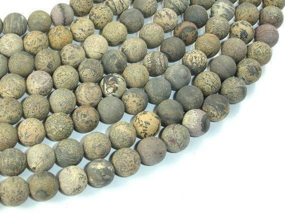 Matte Artistic Jasper, Chohua Jasper, 10mm Round Beads-Gems: Round & Faceted-BeadBeyond