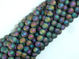 Druzy Agate Beads, Matte, Peacock Geode Beads, 6mm Round Beads-Agate: Round & Faceted-BeadBeyond