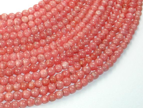 Rhodochrosite Beads, 5mm Round Beads-Gems: Round & Faceted-BeadBeyond