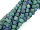 Matte Azurite Malachite Beads, 8mm Round Beads-Gems: Round & Faceted-BeadBeyond