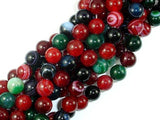 Banded Agate Beads, Multi Colored, 10mm-Agate: Round & Faceted-BeadBeyond
