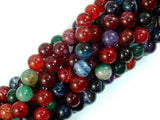 Banded Agate Beads, Multi Colored, 8mm Round-Agate: Round & Faceted-BeadBeyond