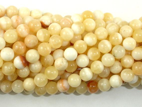 Honey Jade Beads, 6mm Round Beads-Gems: Round & Faceted-BeadBeyond