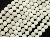 Matte White Fossil Jasper Beads, 6mm Round Beads-Gems: Round & Faceted-BeadBeyond