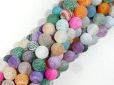 Frosted Matte Agate - Multi Color, 8mm Round-Gems: Round & Faceted-BeadBeyond