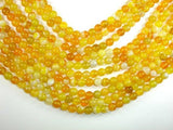 Banded Agate Beads, Yellow, 8mm Round Beads-Agate: Round & Faceted-BeadBeyond