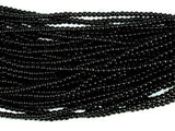 Black Stone, 4mm Round Beads-Gems: Round & Faceted-BeadBeyond