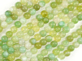 Banded Agate Beads, Light Green, 6mm-Agate: Round & Faceted-BeadBeyond