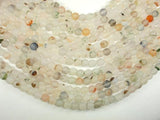 Frosted Matte Agate-White, Gray, 8mm Round Beads-Agate: Round & Faceted-BeadBeyond