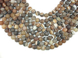 Matte Banded Agate Beads, 10mm Round Beads-Agate: Round & Faceted-BeadBeyond