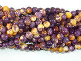 Rain Flower Stone, Purple, Yellow, 6mm Round Beads-Gems: Round & Faceted-BeadBeyond
