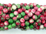 Rain Flower Stone, Red, Green, 6mm Round Beads-Gems: Round & Faceted-BeadBeyond