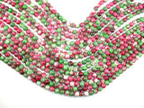 Rain Flower Stone, Red, Green, 6mm Round Beads-Gems: Round & Faceted-BeadBeyond