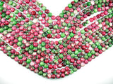 Rain Flower Stone, Red, Green, 8mm Round Beads-Gems: Round & Faceted-BeadBeyond