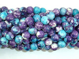 Rain Flower Stone Beads, Blue, Purple, 8mm Round Beads-Gems: Round & Faceted-BeadBeyond