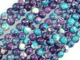 Rain Flower Stone Beads, Blue, Purple, 8mm Round Beads-Gems: Round & Faceted-BeadBeyond