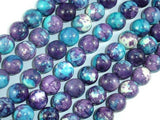 Rain Flower Stone Beads, Blue, Purple, 10mm Round Beads-Gems: Round & Faceted-BeadBeyond
