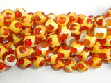 Tibetan Agate Beads, Orange, Faceted Round-Agate: Round & Faceted-BeadBeyond