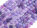 Frosted Matte Agate - Purple, 6mm Round Beads-Agate: Round & Faceted-BeadBeyond