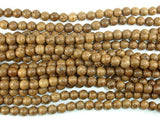 Wenge Wood Beads, 8mm Round Beads, 34 Inch-Wood-BeadBeyond